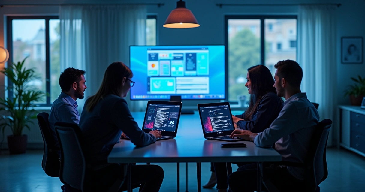 Equipe de trabalho conversando em canal do Slack com telas do Salesforce integradas